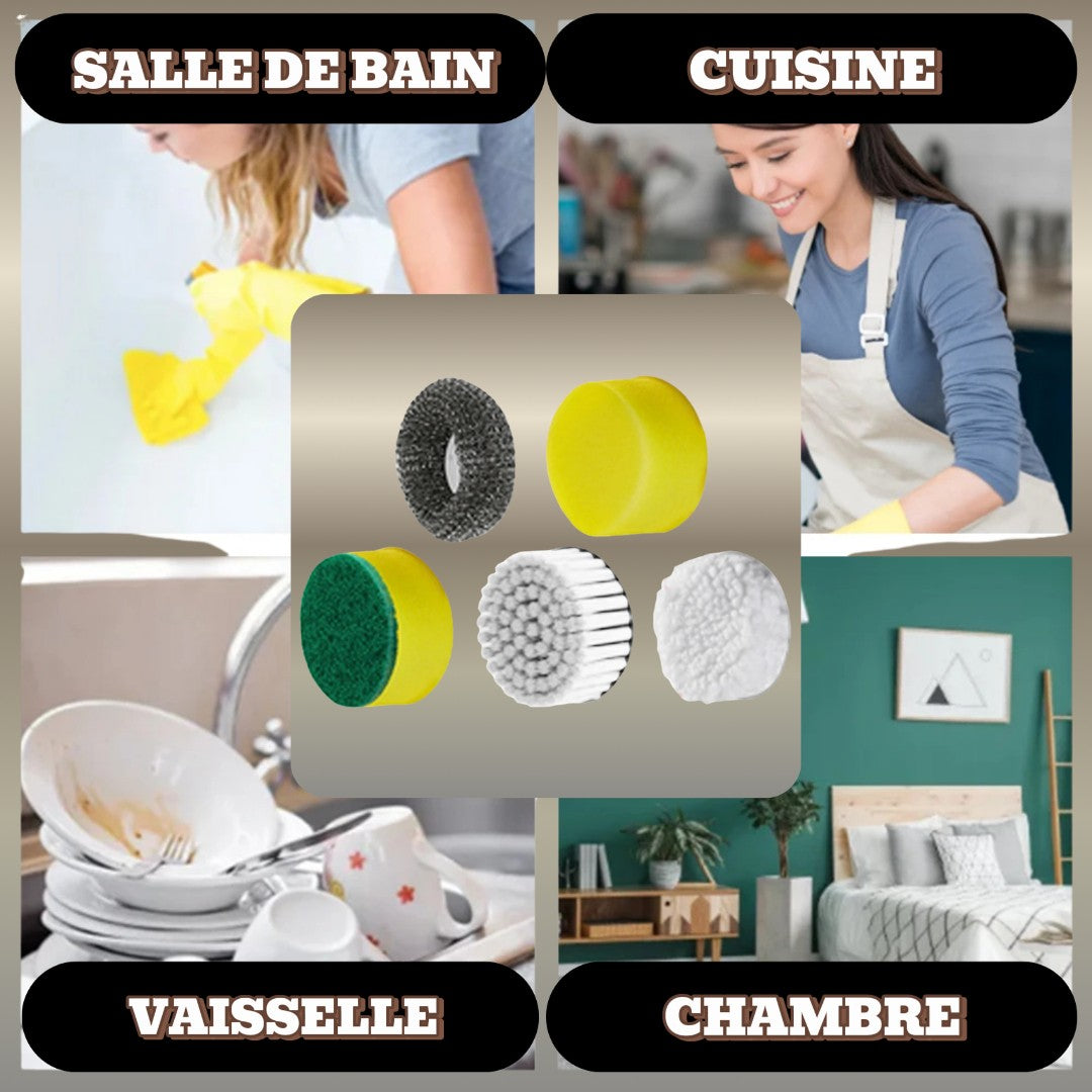 Têtes de rechange pour brosse de nettoyage